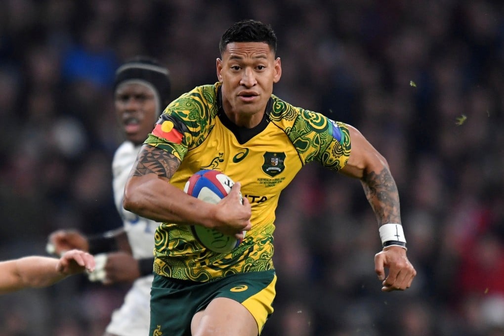 Australia’s Israel Folau posted a homophobic rant on social media. Photo: Reuters