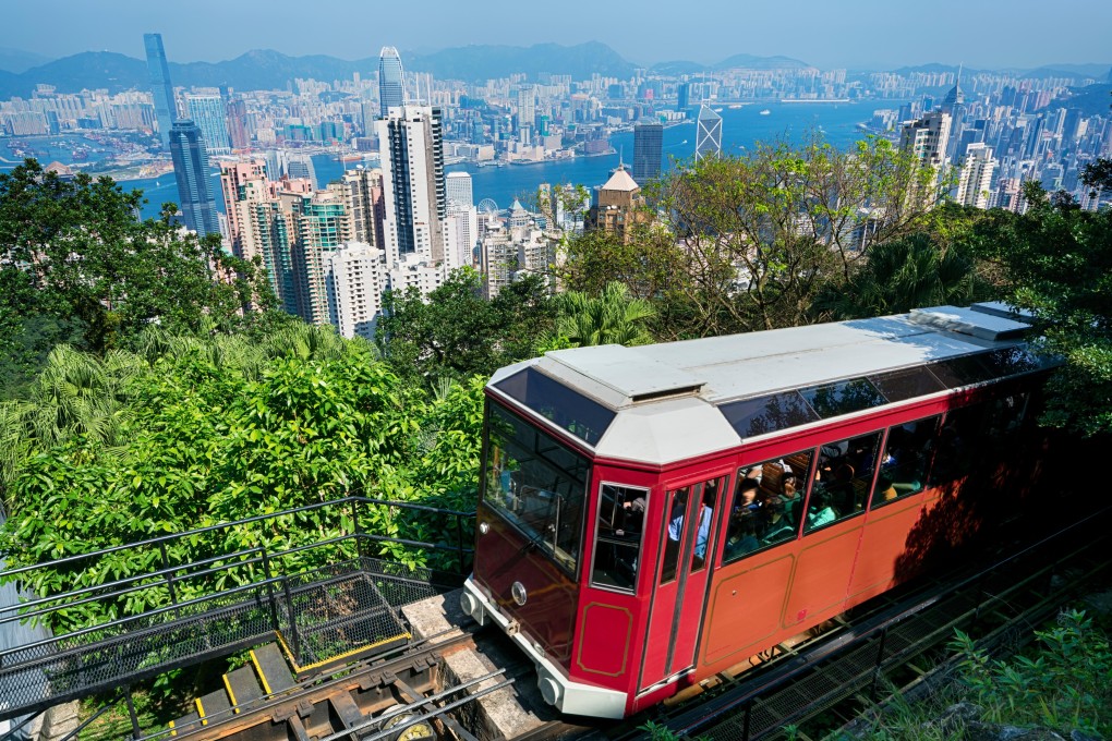 The Peak Tram overlooking Hong Kong. Photo: Alamy