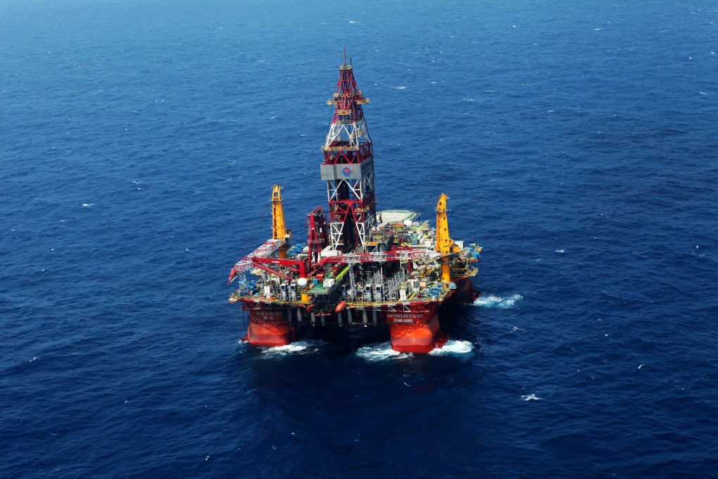 The deepwater rig is located in eastern waters of the South China Sea. Photo: Xinhua