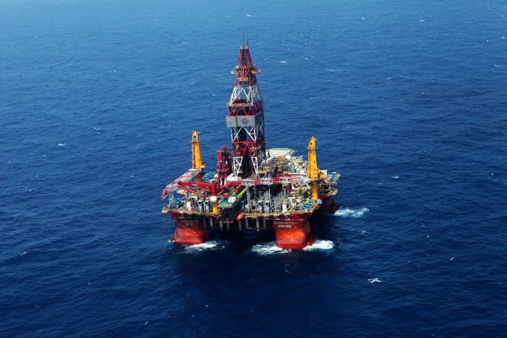 The deepwater rig is located in eastern waters of the South China Sea. Photo: Xinhua