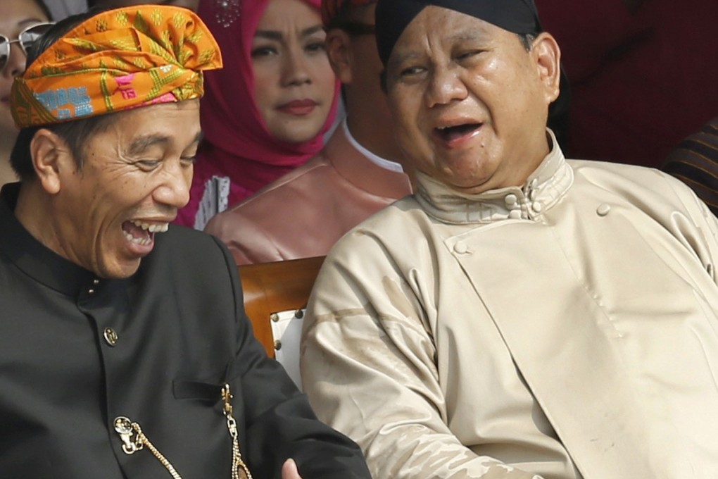 Indonesian President Joko Widodo and his contender Prabowo Subianto mark the kick off of the campaign period. Photo: AP
