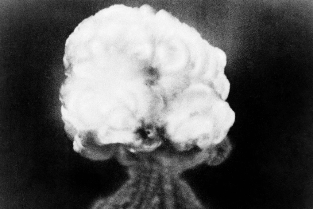 A mushroom cloud after the first atomic explosion at Trinity Test Site in New Mexico. Photo: AP