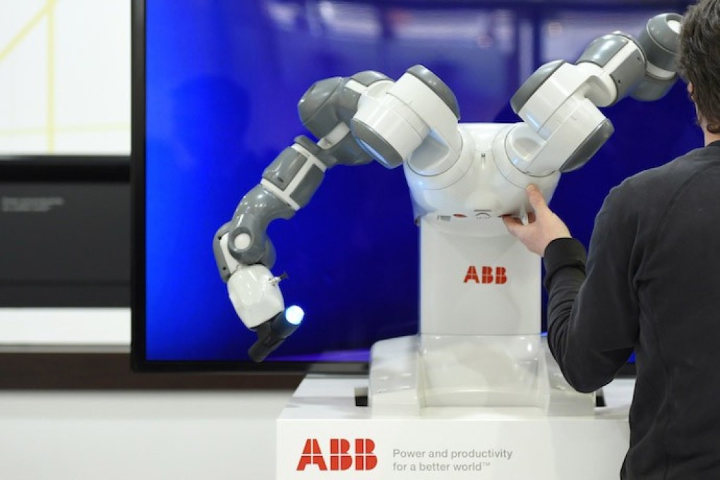 ABB is confident the use of robotics in China’s SME sector will grow in the double digits in the years to come. Photo: AFP