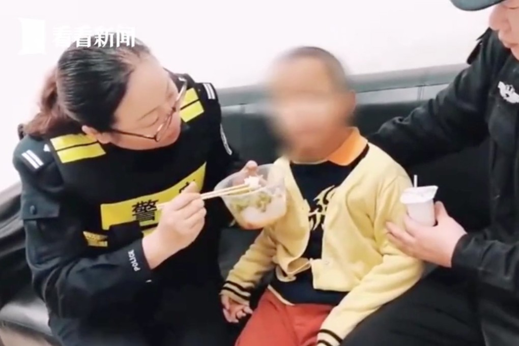 The boy was found at a hospital in Nanjing. Photo: Sina