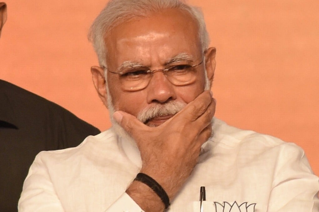 Indian Prime Minister Narendra Modi at a BJP election rally meeting in Bangalore. Photo: EPA