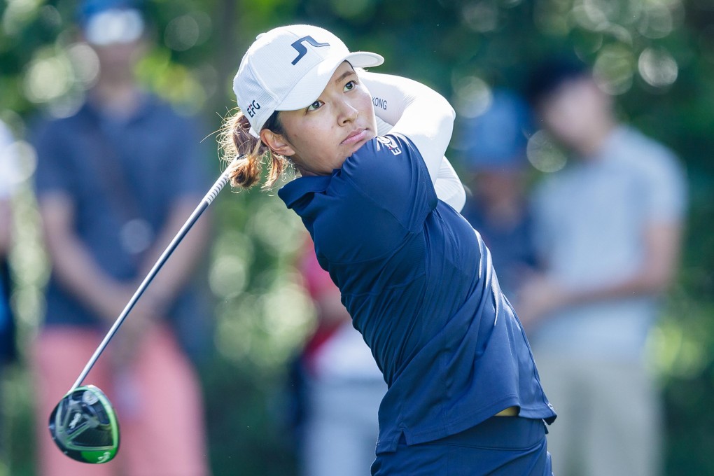 Tiffany Chan tees off in the last round of the Hong Kong Ladies Open in 2018. Photo: Ike Li
