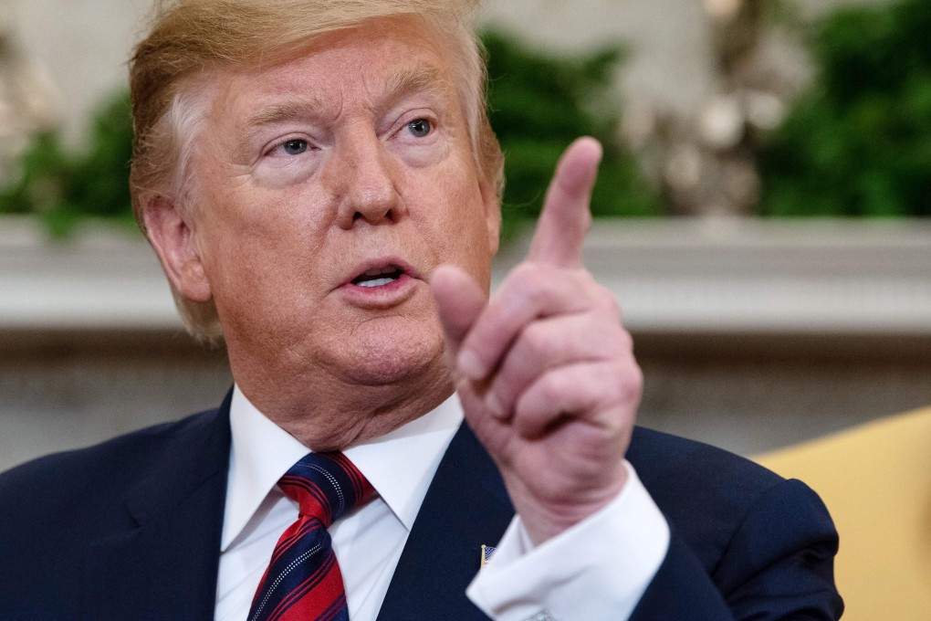 US President Donald Trump speaks to the press during a meeting with South Korean President Moon Jae-in (not shown) in the Oval Office on April 11, 2019. Photo: AFP