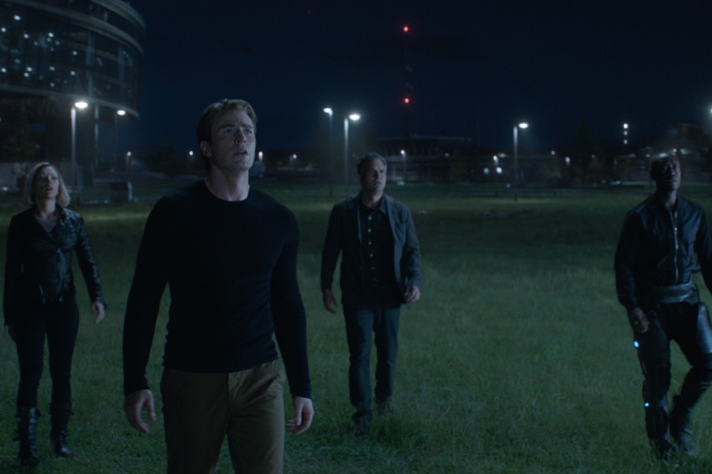 (From left) Scarlett Johansson, Chris Evans, Mark Ruffalo and Don Cheadle in a scene from Avengers: Endgame. Photo: Marvel Studios 2019