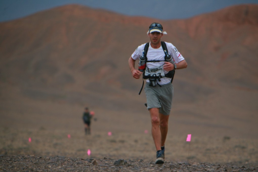 Dan Parr on his way to winning the gruelling RacingThePlanet Gobi desert race in April 2010. Photos: Handout