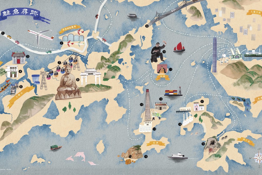 NGO Hulu Culture’s Treasure Island map displaying what riches can be found on Hong Kong’s outlying islands. Photo: Hulu Culture/Don Mak