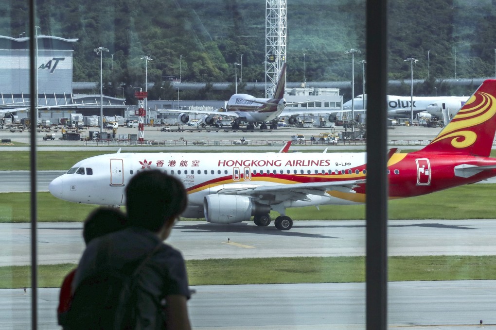 A Hong Kong Airlines Airbus A320 at the city’s airport. Photo: Roy Issa
