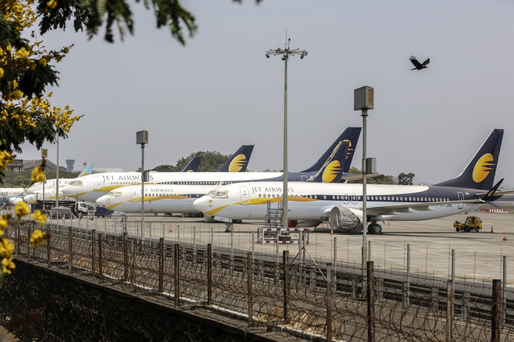 Jet Airways aircraft parked at the Chhatrapati Shivaji Maharaj International Airport in Mumbai. Photo: EPA
