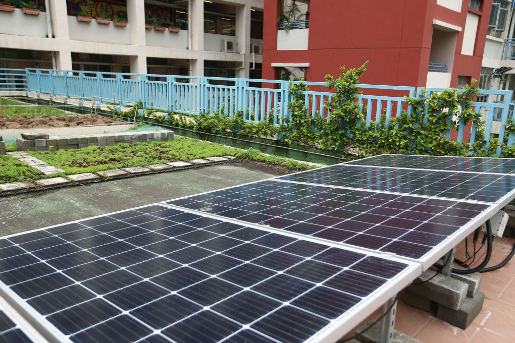 A solar panel system at the St. Bonaventure Catholic Primary School in Diamond Hill. The Environment and Conservation Fund was set up in 1994. Photo: Edmond So