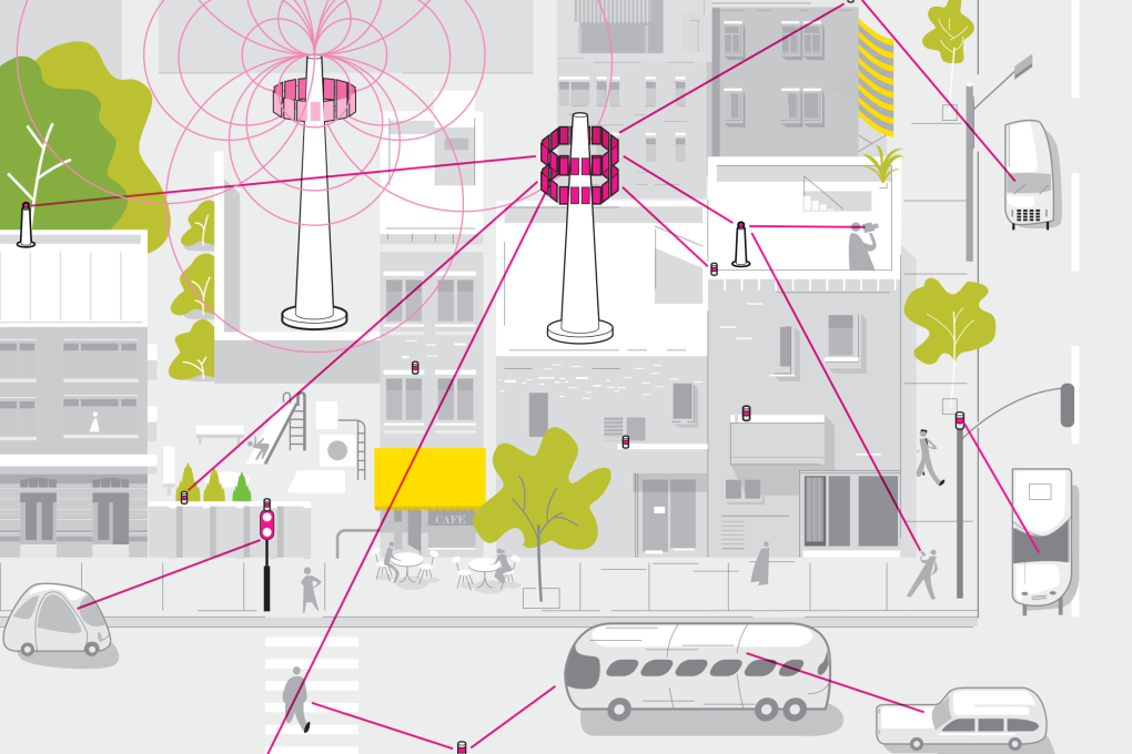 Experts argue that 5G wireless technology will change the way we live forever, powering a new data-driven industrial revolution. Illustration: Marcelo Duhalde