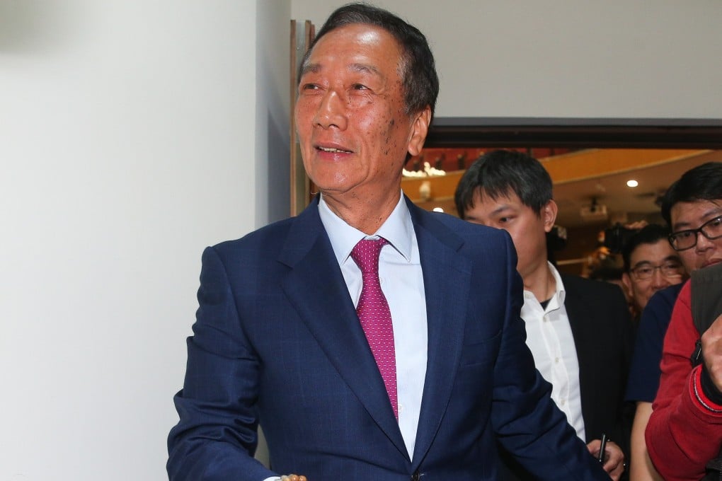 Taiwanese Foxconn tycoon Terry Gou is thinking of running for president in next year’s elections. Photo: CNA