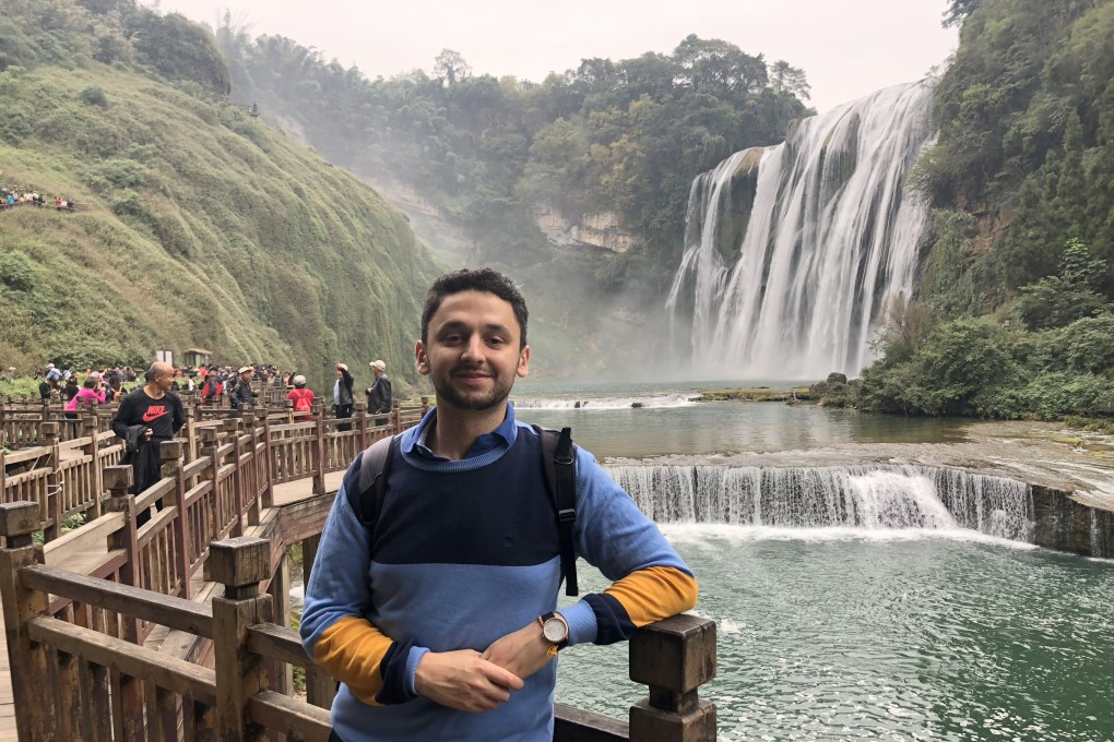 Daniel Herszberg by the Huangguoshu Falls in China’s Guizhou province.