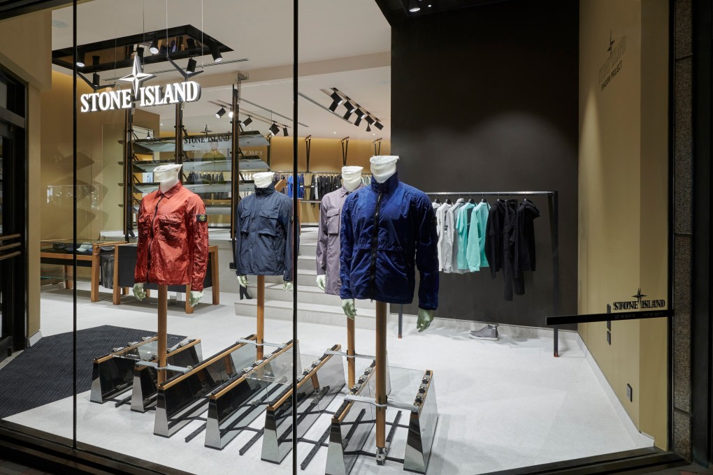 The newly opened Stone Island store in Ice House Street, Hong Kong. The brand, long a favourite of English soccer hooligans, gained a following among streetwear fans after collaborations with Supreme and NikeLab.