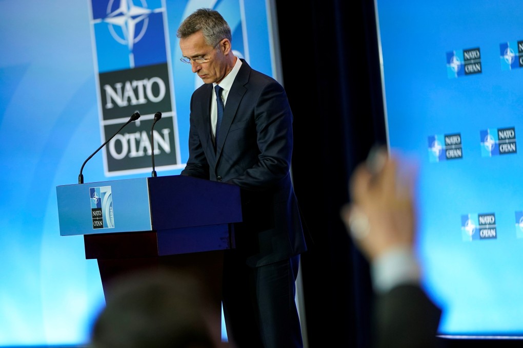 Nato secretary general Jens Stoltenberg speaks to the media during the Nato foreign ministers’ meeting at the US State Department in Washington on April 4. China-Nato relations don’t have to be hostile. The relationship can be business-like, if not mature. Photo: Reuters