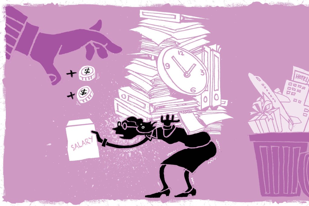 Slashed benefits and bigger workloads leave bureaucrats feeling dissatisfied. Illustration: Henry Wong