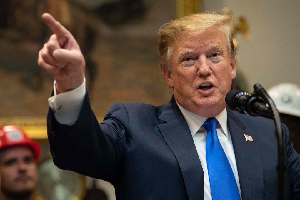 US President Donald Trump speaks during an announcement about 5G network deployment on April 12. Photo: AFP
