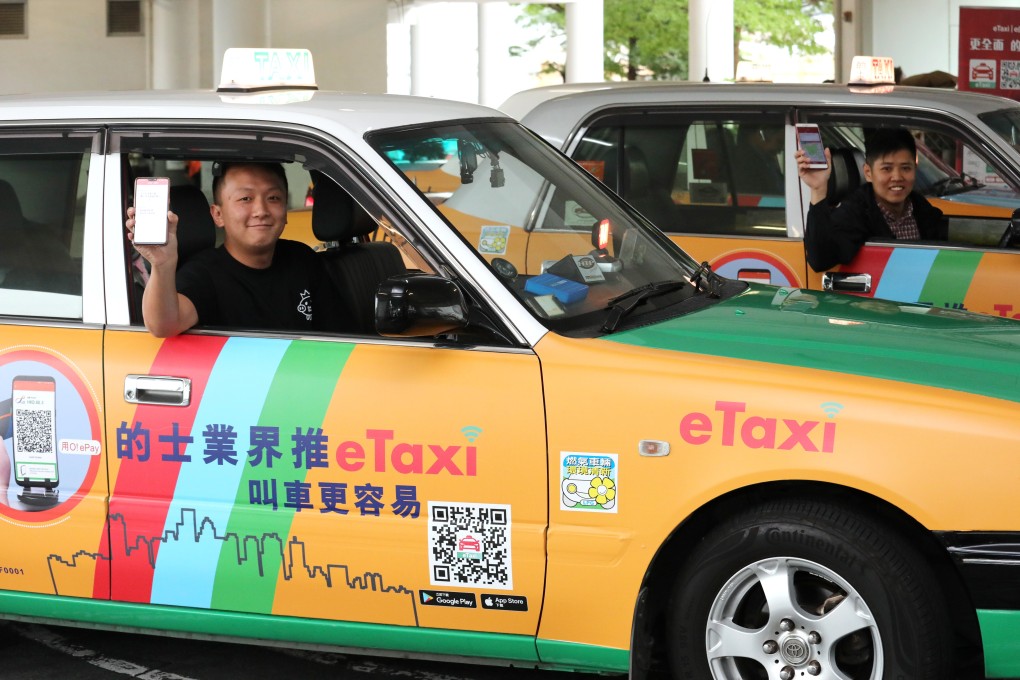 eTaxi, backed by the city’s leading cab companies, was launched on April 16. Photo: Felix Wong