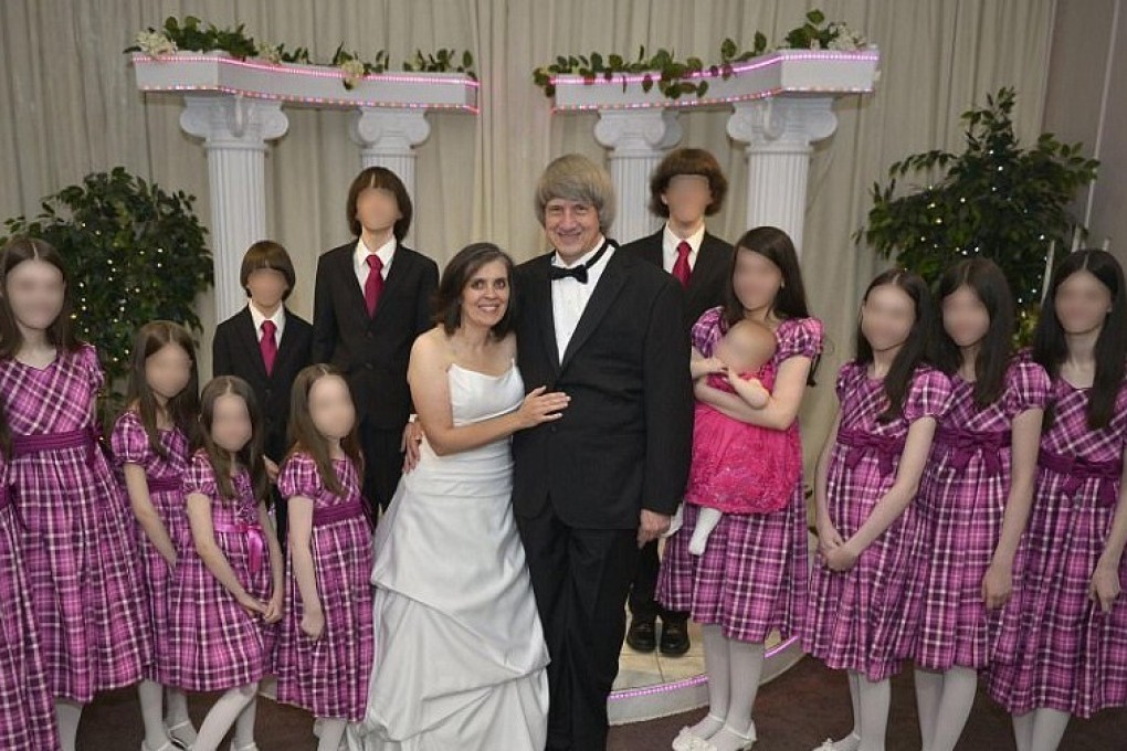 This photo shows the Turpins at their wedding, with their children present. Photo: Turpin family/Facebook