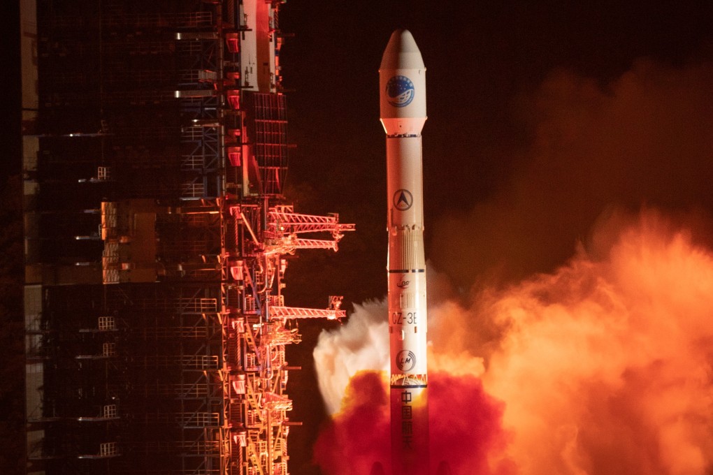 The satellite was launched close to midnight from the Xichang centre in southwest China. Photo: Xinhua