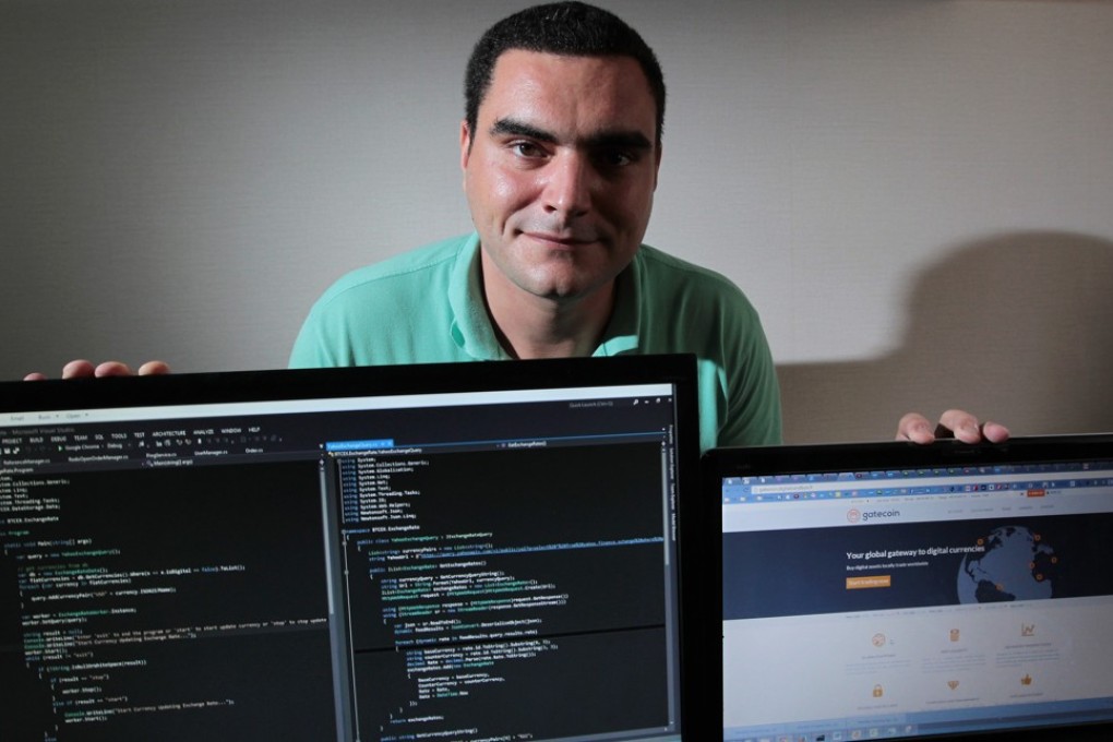Aurelien Menant, CEO and founder of Gatecoin Limited, poses for a photograph at the office, Wan Chai. 30JUL14