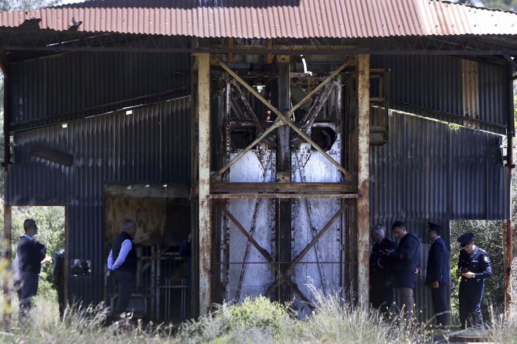 Police investigating the flooded mine shaft outside Mitsero village, near the capital Nicosia, Cyprus on April 22, 2019. Photo: AP