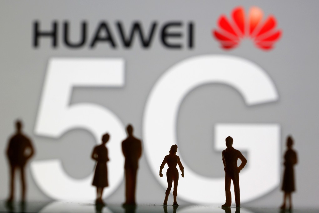 Small toy figures are seen in front of a displayed Huawei and 5G network logo in this illustration picture, March 30, 2019. Photo: Reuters