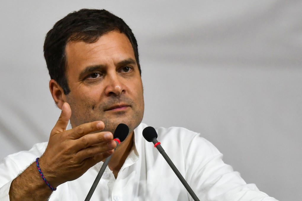 Rahul Gandhi, president of the Congress party, at a public rally in Mumbai. Photo: AFP