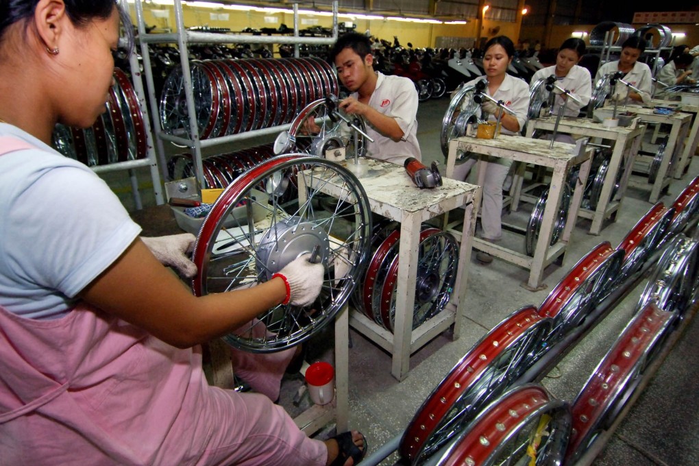 Foreign direct investment in Vietnam’s manufacturing sector has risen to 11 per cent a year over the past five years, and it has been a key driver of Vietnam’s export growth, according to data from Oxford Economics. Photo: Xinhua