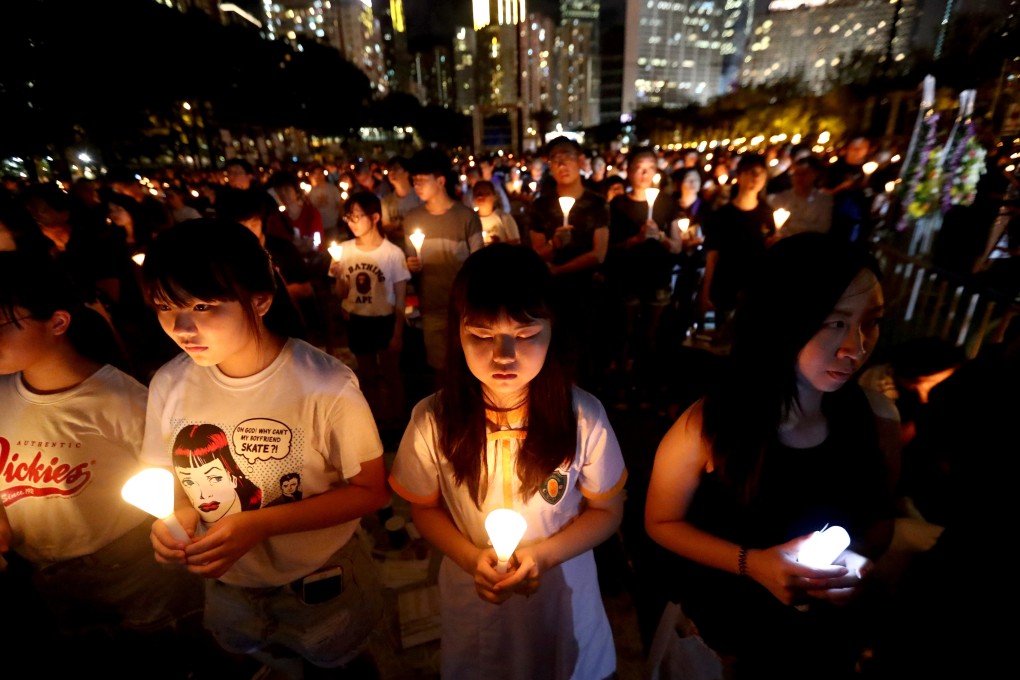 The attendance at the candlelight vigil in Victoria Park rebounded in 2018 after hitting an eight-year low. Photo: Nora Tam