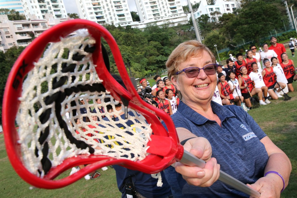 Sue Redfern, President of Federation of International Lacrosse at the Hong Kong Lacrosse Open. Photo: Felix Wong