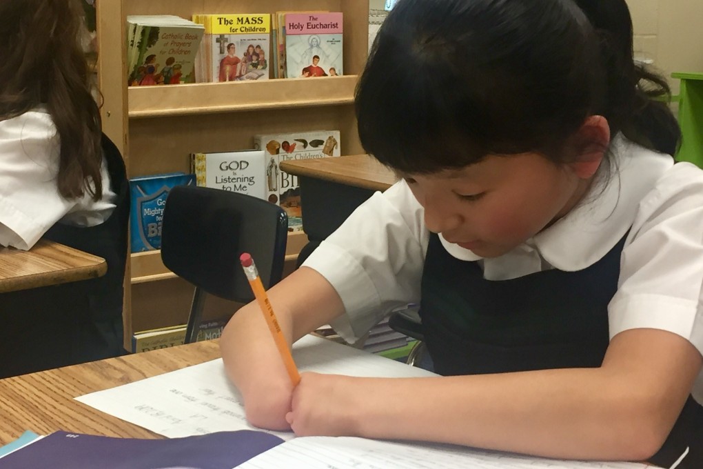 Sara Hinesley, 10, a pupil at St John Regional Catholic School in Frederick, Maryland. Photo: Cathryn Hinesley.