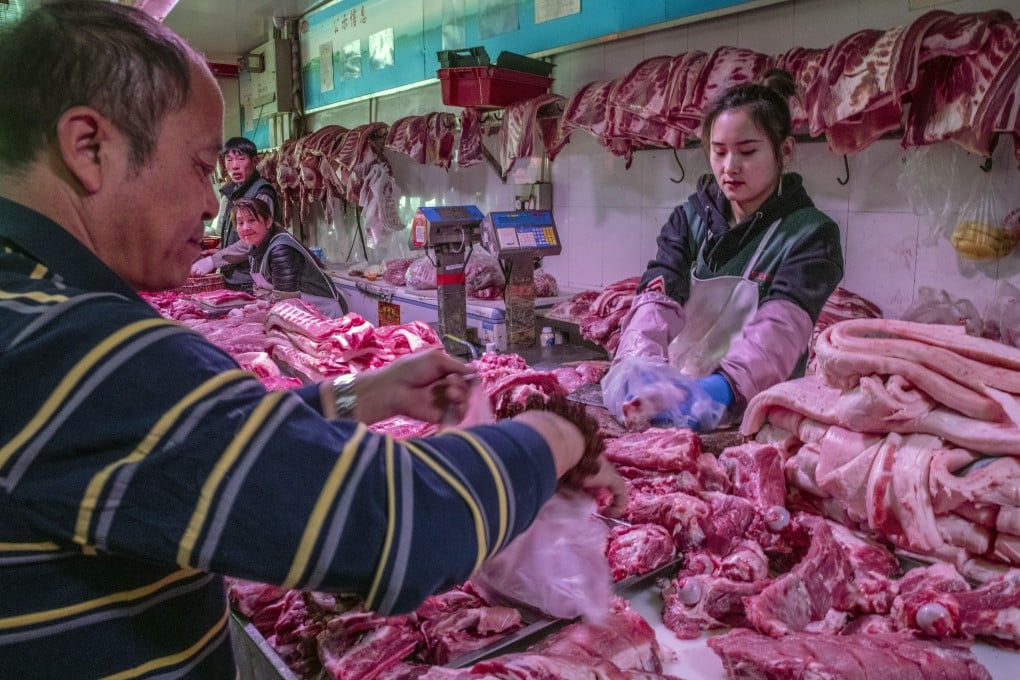Pork prices rose only 2.1 per cent in the first week of March from a year earlier, but in the first week of April, prices increased by 36 per cent. Photo: Bloomberg