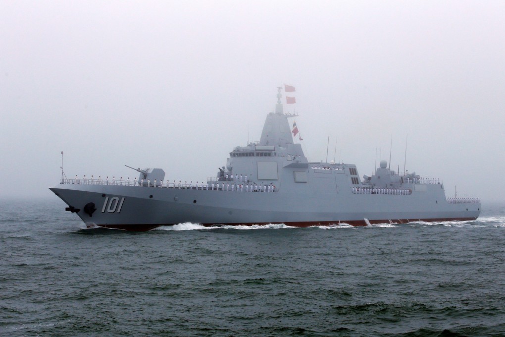 Chinese Navy’s 055-class guided missile destroyer the Nanchang was the centrepiece of the event. Photo: Reuters