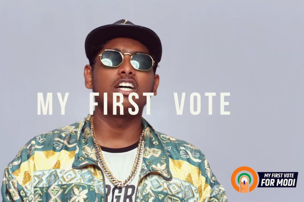 A still from the Bharatiya Janata Party’s 'My first vote to the one, one and only one who has got everything done’. Source: YouTube