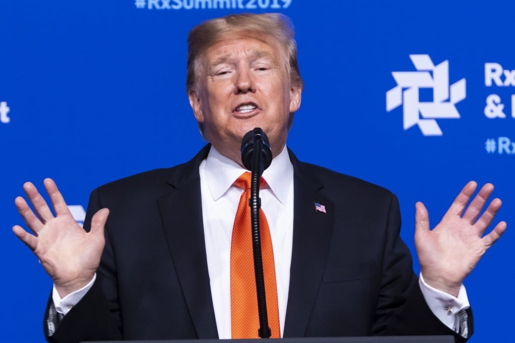 US President Donald Trump speaks during the RX Drug Abuse & Heroin Summit on Wednesday. Photo: AP