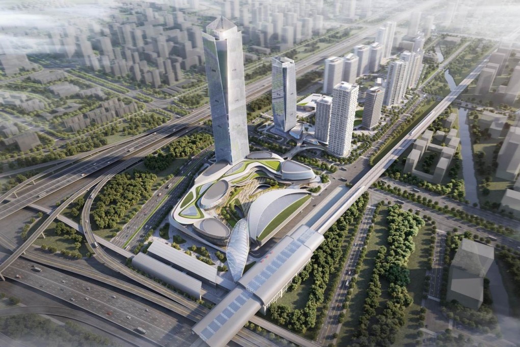 An artist’s impression of SHKP’s commercial and retail complex in the Nansha district of Guangzhou city. Photo: Handout