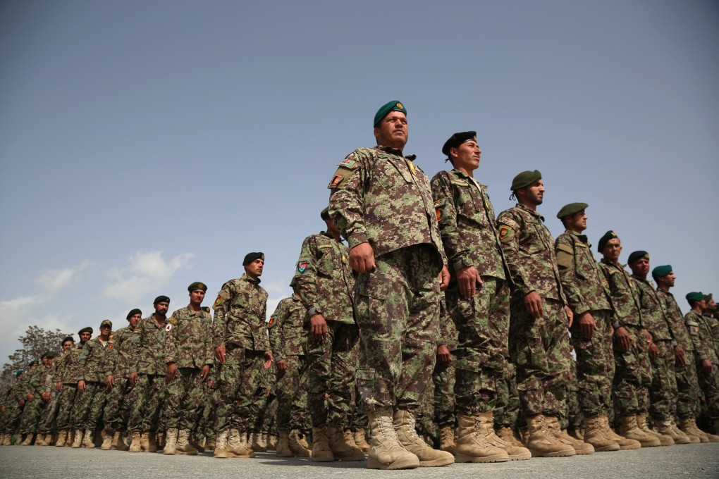 Afghan army cadets take part in a graduation ceremony in Kabul on April 25, 2019. Photo: Xinhua