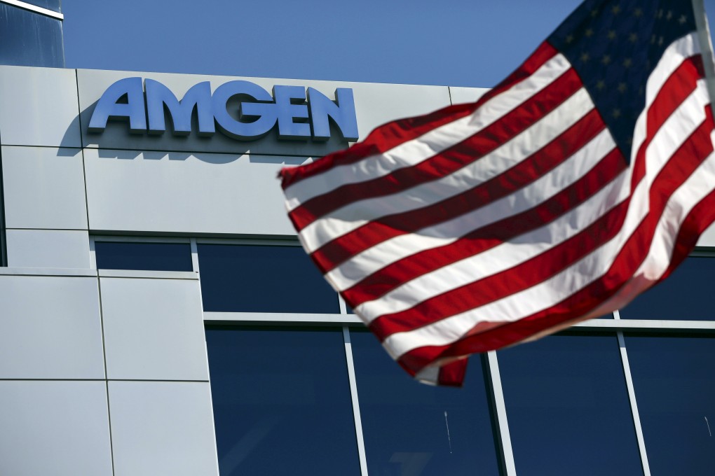 An Amgen sign is seen at the company's office in South San Francisco. Photo: Reuters