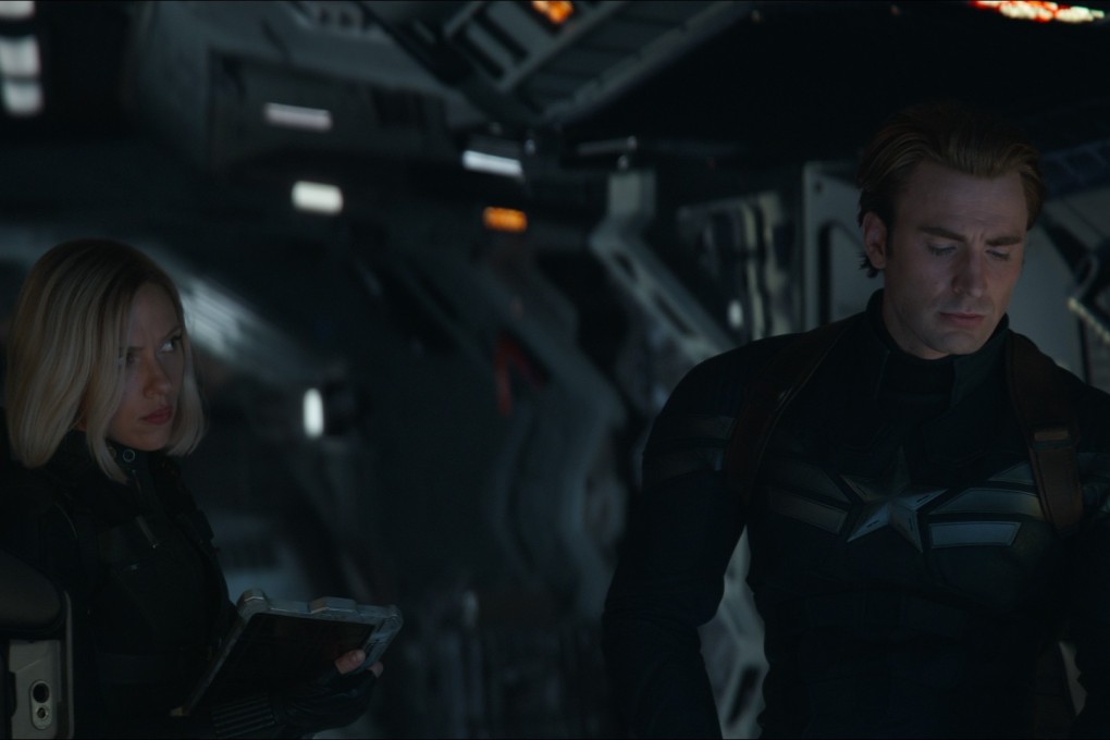 Scarlett Johansson as Black Widow/Natasha Romanoff and Chris Evans as Captain America/Steve Rogers in a still from Avengers: Endgame (category IIA), directed by Anthony Russo and Joe Russo.