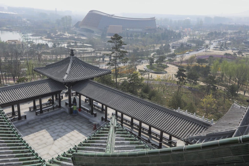 Preparations are well under way at the 2019 International Horticultural Exhibition. Photo: Simon Song