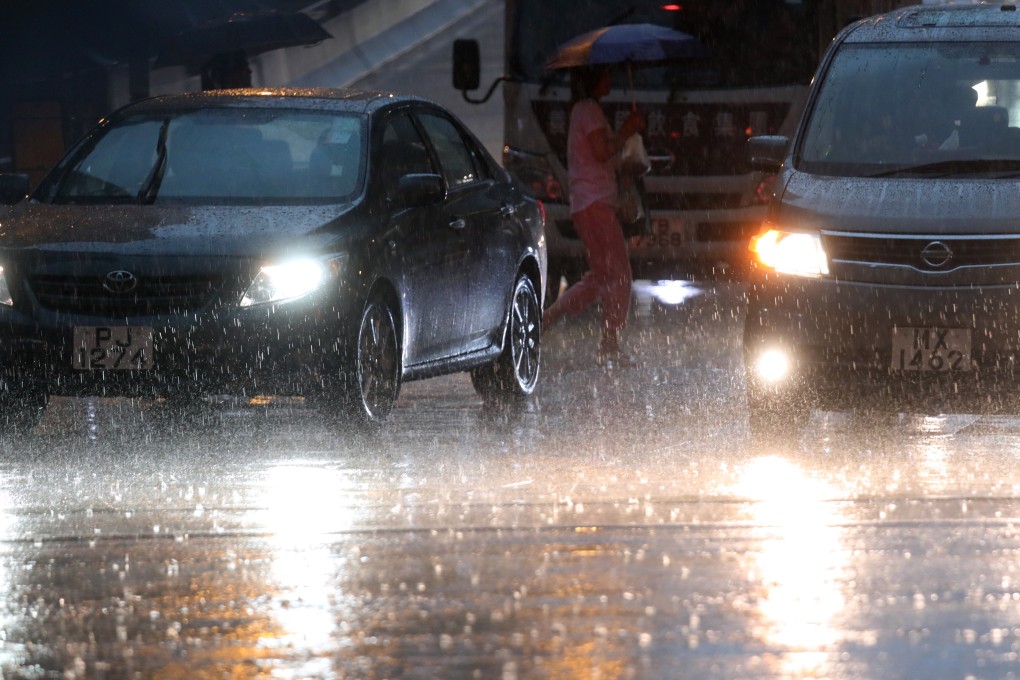 Hong Kong experienced heavy rain on Saturday afternoon. Photo: Xiaomei Chen