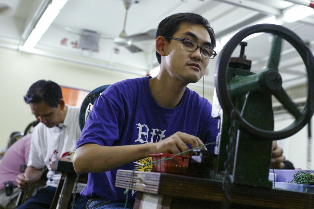 Workers at the Factory for the Blind in To Kwa Wan. Photo: Dustin Shum