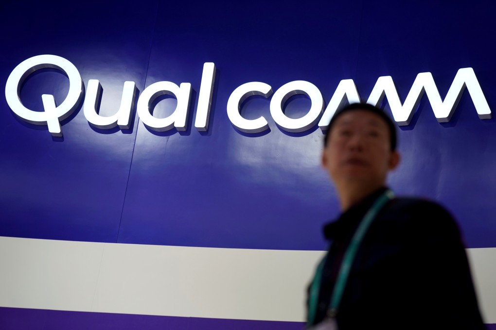 A Qualcomm sign at the China International Import Expo in Shanghai. Photo: Reuters