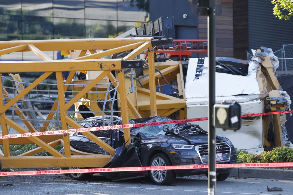 The scene of the deadly accident on Mercer Street in Seattle. Photo: AP
