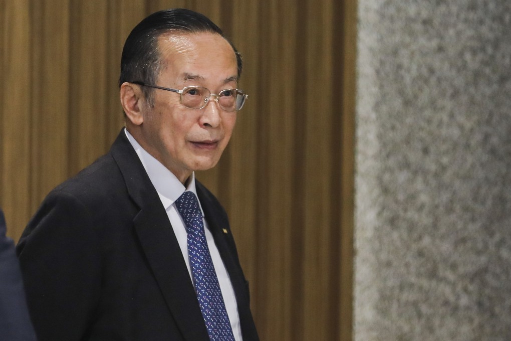 Otto Poon Lok-to, husband of the Secretary for Justice Teresa Cheng Yeuk-wah, arriving at West Kowloon Court where he was accused of bypassing building regulations to construct a pool at his Tuen Mun villa. Photo: Sam Tsang