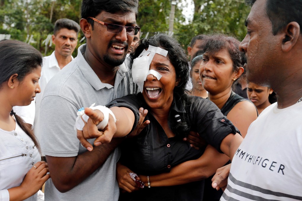 Kumari Fernando, who lost her husband, Dulip Fernando, and two children, Dulakghi and Vimukthi, during the bombing at St Sebastian's Church. Photo: Reuters